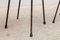 Black, Red and Blue Low Bar Stools, France, 1950s, Set of 3, Image 6