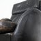 Black Leather Cracked Armchair, Image 15