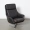 Black Leather Cracked Armchair 1