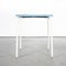 French Blue and White Metal 836.2 Garden Table, 1950s 3