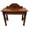 Tavolino vittoriano antico in legno di quercia intagliato, Immagine 1