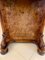 Silla Davenport victoriana antigua de madera nudosa de nogal, Imagen 12