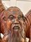 Große antike chinesische Figur aus geschnitztem Hartholz 2