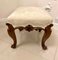 Antique Victorian Freestanding Carved Walnut Stool 9