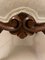 Sgabello antico vittoriano in legno di noce intagliato, Immagine 10