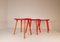 Swedish Stools in Lacquered Red Birch by Yngve Ekström Palle, 1970s 11