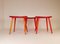 Swedish Stools in Lacquered Red Birch by Yngve Ekström Palle, 1970s 5