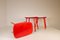 Swedish Stools in Lacquered Red Birch by Yngve Ekström Palle, 1970s, Image 15