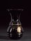 Black Glazed Ceramic Vases with Gold Design, Set of 3 10