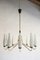 Italian Mid-Century Modern Ten Light Chandelier Attributed to Stilnovo, 1950s, Image 1