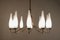 Italian Mid-Century Modern Ten Light Chandelier Attributed to Stilnovo, 1950s 5