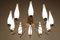 Italian Mid-Century Modern Ten Light Chandelier Attributed to Stilnovo, 1950s 2