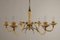 Italian Mid-Century Modern Honey Murano Glass 6-Light Chandelier, 1950s 2