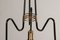 Mid-Century Italian Black and Gold Chandelier Attributed to Stilnovo, 1950 14