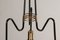 Mid-Century Italian Black and Gold Chandelier Attributed to Stilnovo, 1950, Image 14