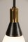 Mid-Century Italian Black and Gold Chandelier Attributed to Stilnovo, 1950, Image 12