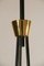 Mid-Century Italian Black and Gold Chandelier Attributed to Stilnovo, 1950, Image 8