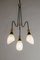 Mid-Century Italian Black and Gold Chandelier Attributed to Stilnovo, 1950, Image 6