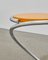 PH Snake Stool, Chrome, Yellow Painted Satin Matte, Wood Seat, Visible Tubes 2