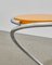 Taburete PH Snake, cromo, pintado de amarillo satinado, asiento de madera, tubos visibles, Imagen 2