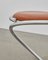 PH Snake Stool, Chrome, Aniline Leather Walnut, Leather Upholstery, Visible Tubes, Image 2