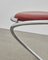 PH Snake Stool, Chrome, Aniline Leather Indianred, Leather Upholstery, Visible Tubes 2