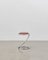 Tabouret PH Snake, Chrome, Cuir Extreme Indianred, Tissu d'Ameublement en Cuir, Tubes Visibles 1