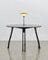 PH Axe Table, Black Oak Legs, Veneer Table Plate, Yellow PH 3 ½ - 2 ½ Lamp, Image 1