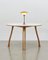 PH Axe Table, Natural Oak Legs, Laminated Plate, Yellow PH 3 ½ - 2 ½ Lamp 1