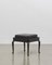 Sgabello PH con gambe in legno impiallacciato in quercia nera e seduta in pelle nera di Poul Henningsen, Immagine 2