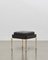 PH Stool with Brass Legs, Black Oak Veneer & Aniline Black Leather Seat 2