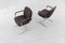 Mid-Century German Modern Brown Aluminum Chairs from Mauser Werke Waldeck, 1970s, Set of 2 3