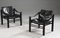 Black Leather Safari Lounge Chairs from Skipper Møbler, 1980s, Set of 2, Image 3