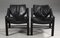 Black Leather Safari Lounge Chairs from Skipper Møbler, 1980s, Set of 2, Image 1