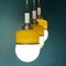 Retro Yellow White Glass Pendant Lamp from Sijaj Hrastnik, Yugoslavia, 1970s, Image 10