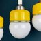 Retro Yellow White Glass Pendant Lamp from Sijaj Hrastnik, Yugoslavia, 1970s, Image 5