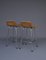 Chromed Steel and Rattan Bar Stools from Rohé Noordwolde, 1960s, Set of 2 5