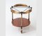 Italian Exotic Wood and Brass Bar Cart, 1950s, Image 11