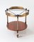 Italian Exotic Wood and Brass Bar Cart, 1950s, Image 1