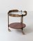 Italian Exotic Wood and Brass Bar Cart, 1950s, Image 6