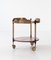 Italian Exotic Wood and Brass Bar Cart, 1950s, Image 8