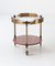 Italian Exotic Wood and Brass Bar Cart, 1950s 10
