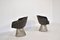 Early 1715 Lounge Chairs in Original Leather by Warren Platner for Knoll, 1970s, Set of 2, Image 7