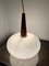 Mid-Century Teak and Opaline Pendant Light by Louis C. Kalff for Philips, 1960s 2