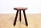 Vintage Solid Beech Stool, 1930s, Image 1