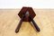 Vintage Solid Beech Stool, 1930s, Image 3