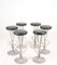 Mid-Century Barstools in Patinated Leather by Piet Hein for Fritz Hansen, Denmark, 1960s, Set of 6 2