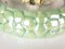 Lampade da parete o ad incasso in ceramica verde iridescente, vetro ottico e ottone, anni '50, set di 4, Immagine 13