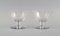 French Clear Mouth-Blown Crystal Glasses, 1930s, Set of 4 3