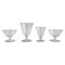 French Clear Mouth-Blown Crystal Glasses, 1930s, Set of 4, Image 1